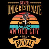 Never Underestimate An Old Guy On A Bicycle Cycling Mesh Reversible Basketball Jersey Tank