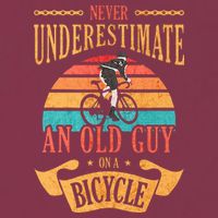 Never Underestimate An Old Guy On A Bicycle Cycling 16oz Travel Tumbler