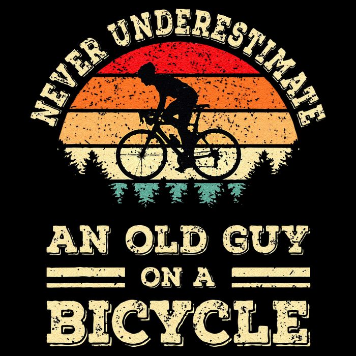 Never Underestimate An Old Guy On A Bicycle Funny Cycling Mesh Reversible Basketball Jersey Tank