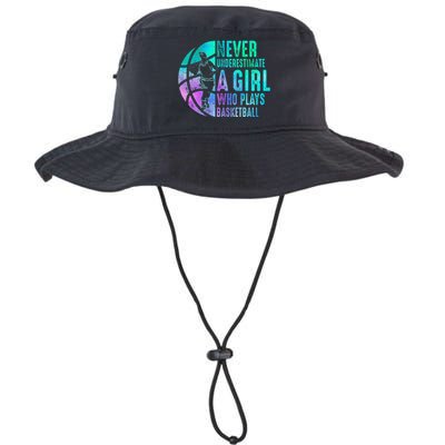 Never Underestimate A Girl Who Plays Basketball Legacy Cool Fit Booney Bucket Hat