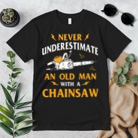 Never Underestimate An Old Man Lumberjack Chainsaw & Logger Premium T-Shirt