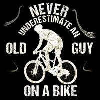 Never Underestimate An Old Guy On A Bike Magnet
