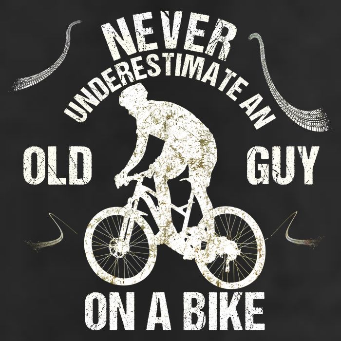 Never Underestimate An Old Guy On A Bike Golf Towel