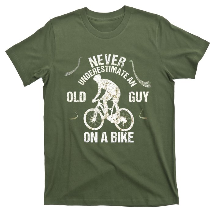 Never Underestimate An Old Guy On A Bike T-Shirt