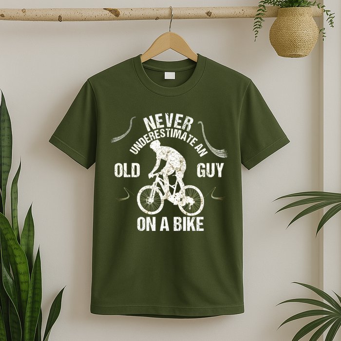 Never Underestimate An Old Guy On A Bike T-Shirt