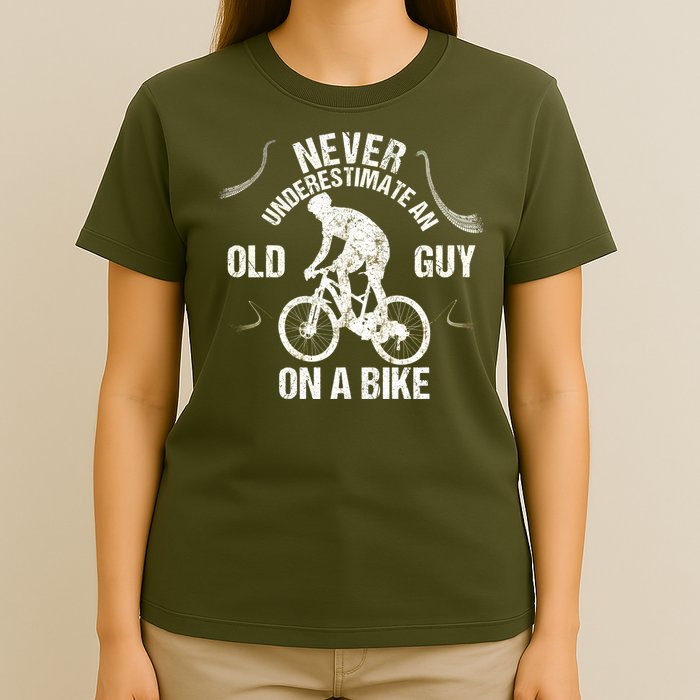 Never Underestimate An Old Guy On A Bike T-Shirt