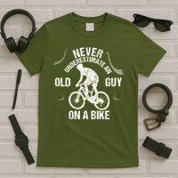 Never Underestimate An Old Guy On A Bike T-Shirt