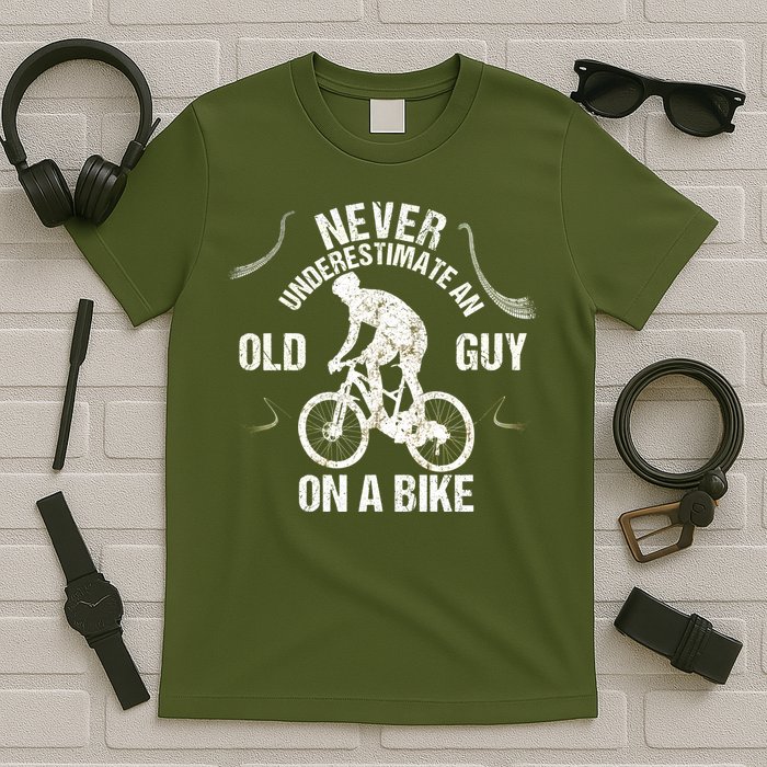 Never Underestimate An Old Guy On A Bike T-Shirt