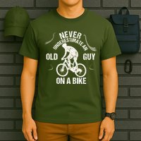 Never Underestimate An Old Guy On A Bike T-Shirt