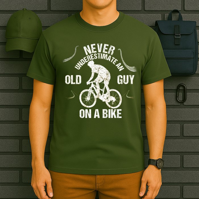Never Underestimate An Old Guy On A Bike T-Shirt