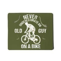 Never Underestimate An Old Guy On A Bike Mousepad