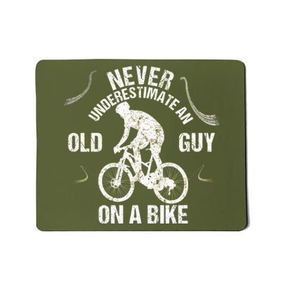 Never Underestimate An Old Guy On A Bike Mousepad