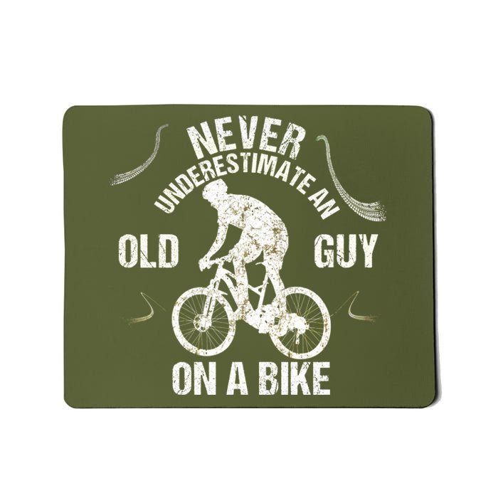 Never Underestimate An Old Guy On A Bike Mousepad