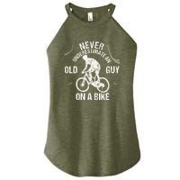 Never Underestimate An Old Guy On A Bike Women's Perfect Tri Rocker Tank