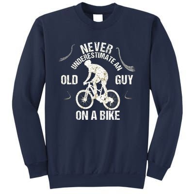 Never Underestimate An Old Guy On A Bike Sweatshirt