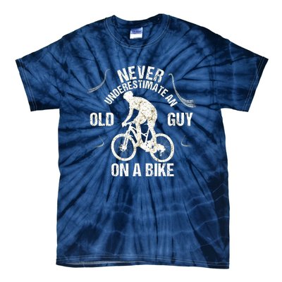 Never Underestimate An Old Guy On A Bike Tie-Dye T-Shirt