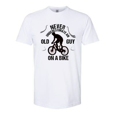 Never Underestimate An Old Guy On A Bike Softstyle CVC T-Shirt