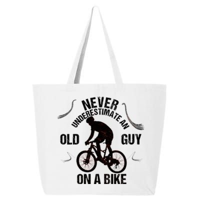 Never Underestimate An Old Guy On A Bike 25L Jumbo Tote