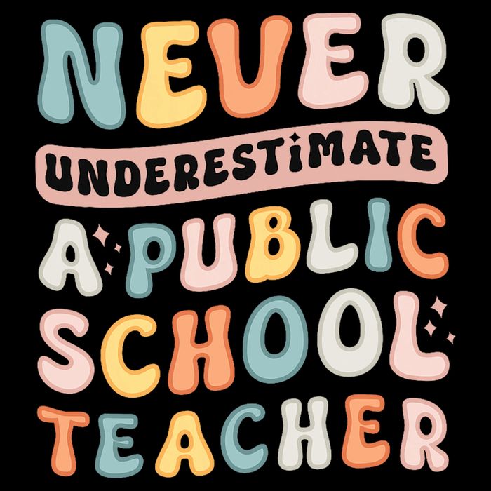 Never Underestimate A Public School Teacher Cooling Performance Crew T-Shirt