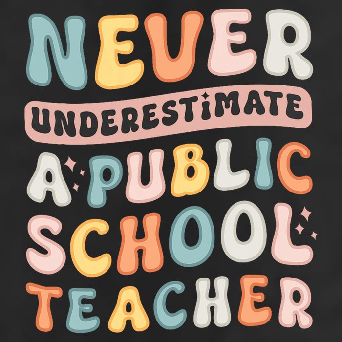Never Underestimate A Public School Teacher Adult Drive Performance Visor