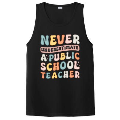 Never Underestimate A Public School Teacher PosiCharge Competitor Tank