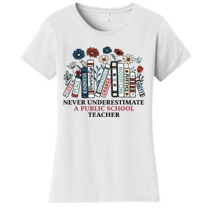 Never Underestimate A Public School Teacher Women's T-Shirt