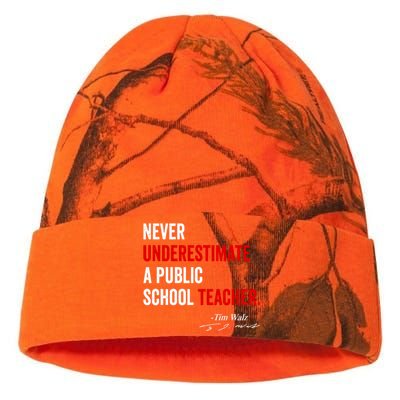 Never Underestimate A Public School Teacher Coach Quote Kati Licensed 12" Camo Beanie