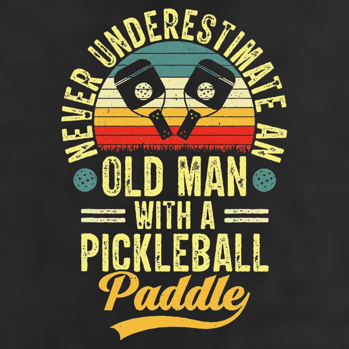 Never Underestimate An Old Man With A Pickleball Paddle Cool Comfort Performance Bucket Hat