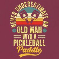 Never Underestimate An Old Man With A Pickleball Paddle 16oz Travel Tumbler