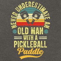 Never Underestimate An Old Man With A Pickleball Paddle Cotton Canvas Backpack