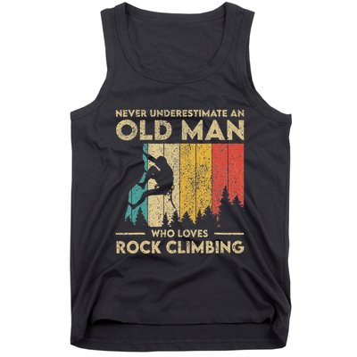 Never Underestimate An Old Man Rock Climbing Bouldering Tank Top