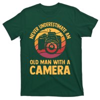 Never Underestimate An Old Man With A Camera Photography T-Shirt