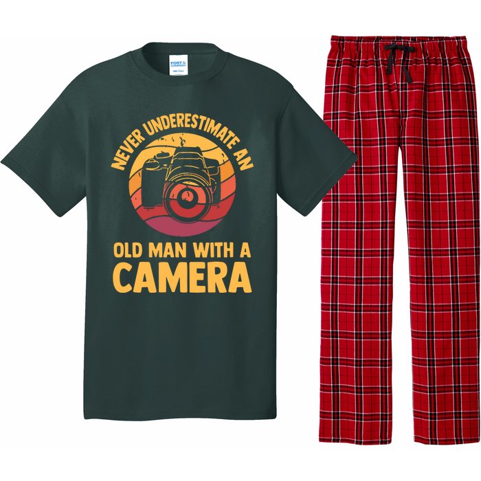 Never Underestimate An Old Man With A Camera Photography Pajama Set