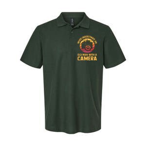 Never Underestimate An Old Man With A Camera Photography Softstyle Adult Sport Polo