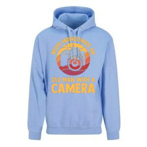 Never Underestimate An Old Man With A Camera Photography Unisex Surf Hoodie