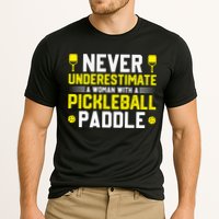 Never Underestimate A Woman With A Pickleball Paddle Cooling Performance Crew T-Shirt