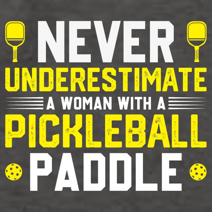 Never Underestimate A Woman With A Pickleball Paddle Vector Backpack