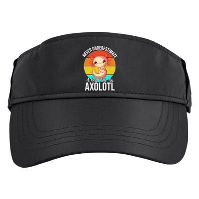 Never Underestimate A Girl With An Axolotl Adult Drive Performance Visor