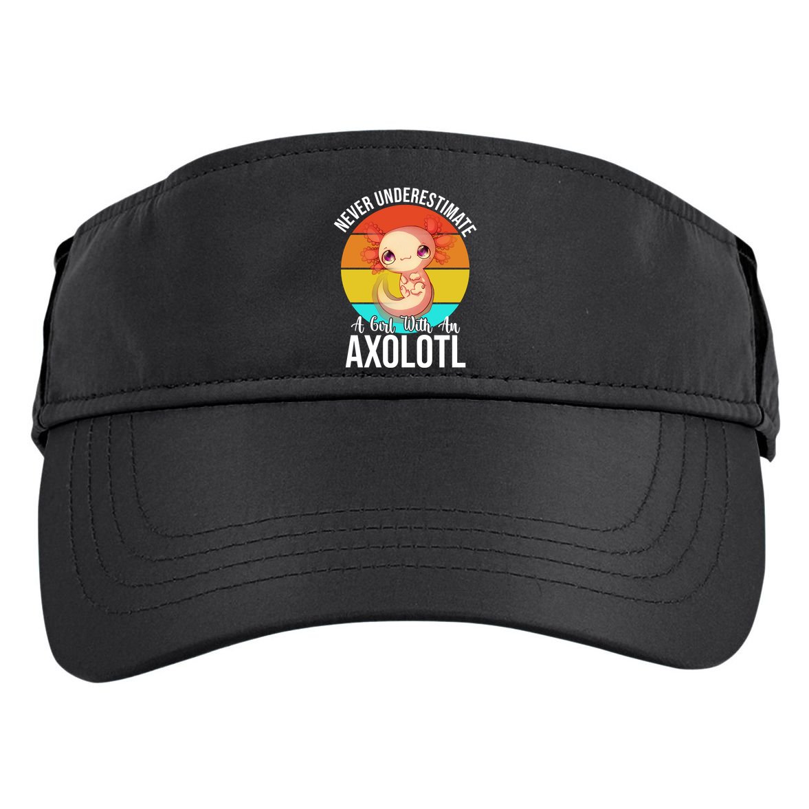 Never Underestimate A Girl With An Axolotl Adult Drive Performance Visor