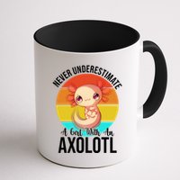 Never Underestimate A Girl With An Axolotl Mug