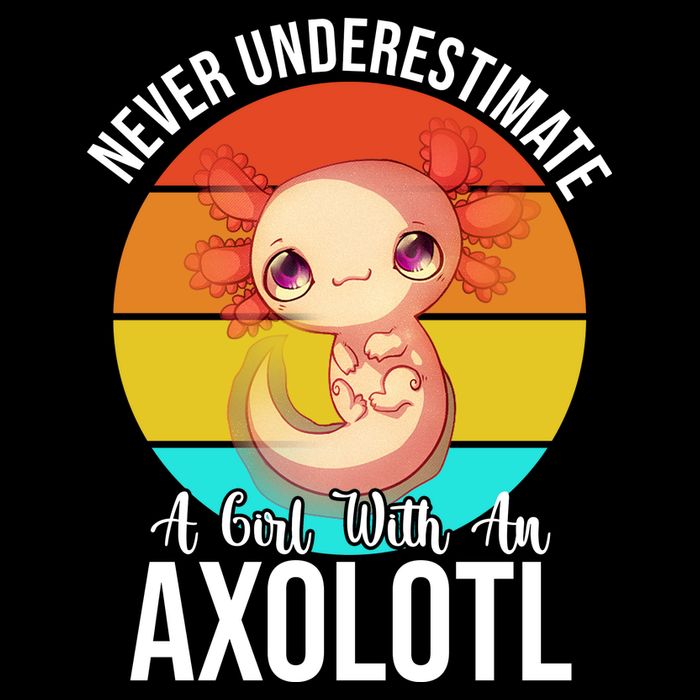 Never Underestimate A Girl With An Axolotl Drawstring Bag