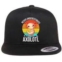 Never Underestimate A Girl With An Axolotl Flatbill Hat