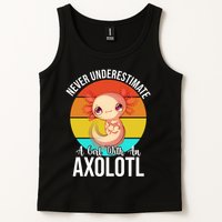 Never Underestimate A Girl With An Axolotl Tank Top