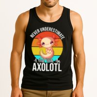 Never Underestimate A Girl With An Axolotl Tank Top