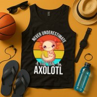 Never Underestimate A Girl With An Axolotl Tank Top