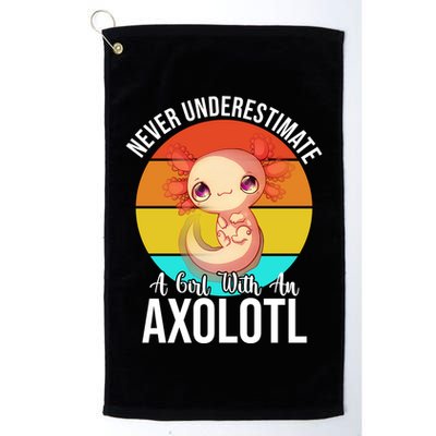 Never Underestimate A Girl With An Axolotl Golf Towel