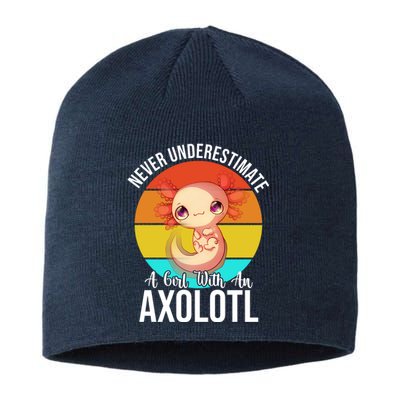 Never Underestimate A Girl With An Axolotl Sustainable Beanie