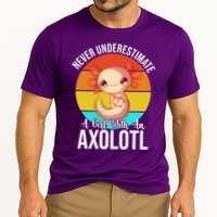 Never Underestimate A Girl With An Axolotl Performance Shirt
