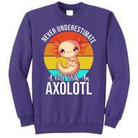 Never Underestimate A Girl With An Axolotl Sweatshirt