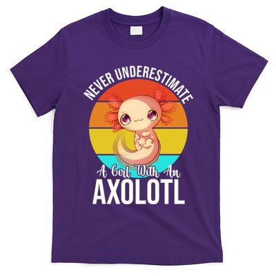 Never Underestimate A Girl With An Axolotl T-Shirt